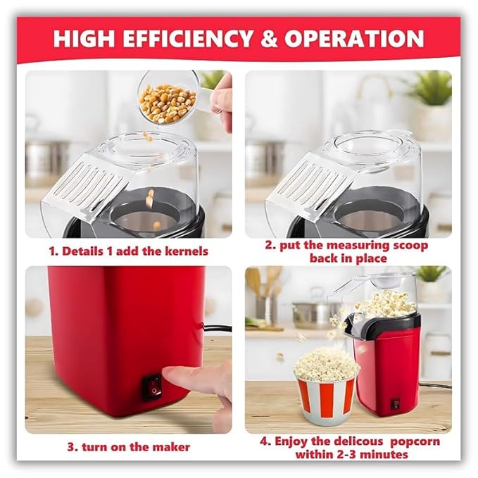 Electric Instant Popcorn Maker Making Machine Automatic for home
