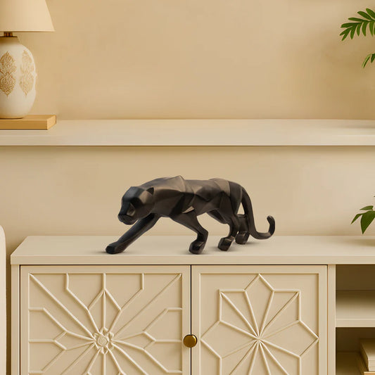 REGAL Black Geometrical Panther Statue