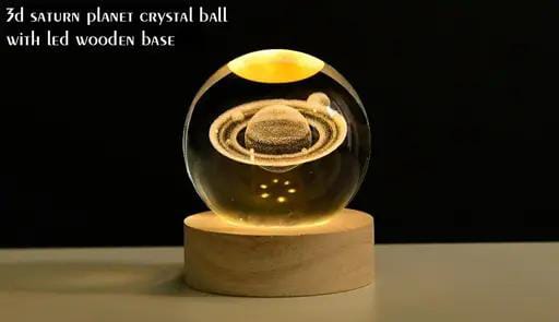 3D SATURN GLASS GLOBE NIGHT LAMP