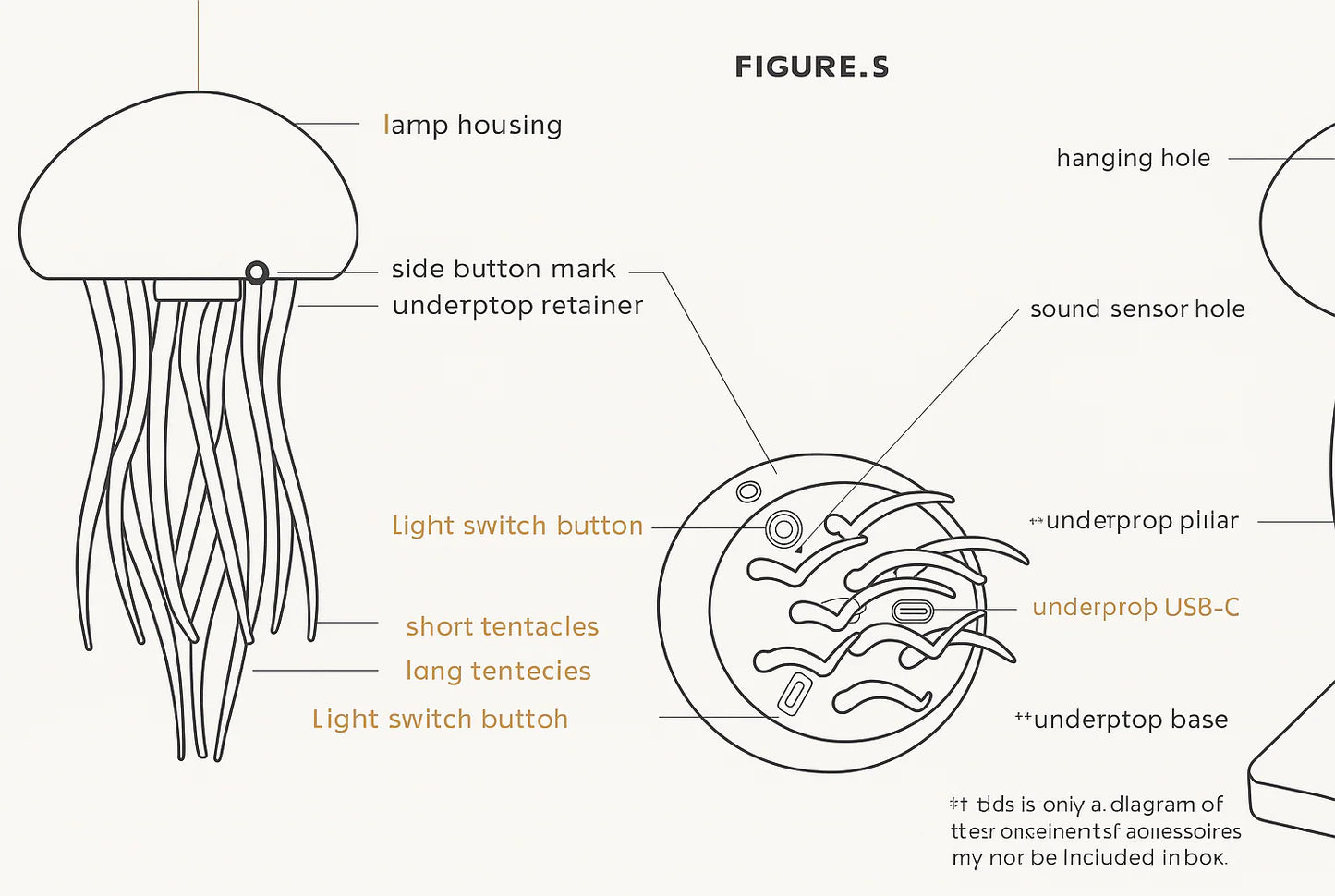 Jellyfish Lamp | Jellyfish Lamp with Dancing Legs | RGB Gradient Jellyfish Bedside Lamp