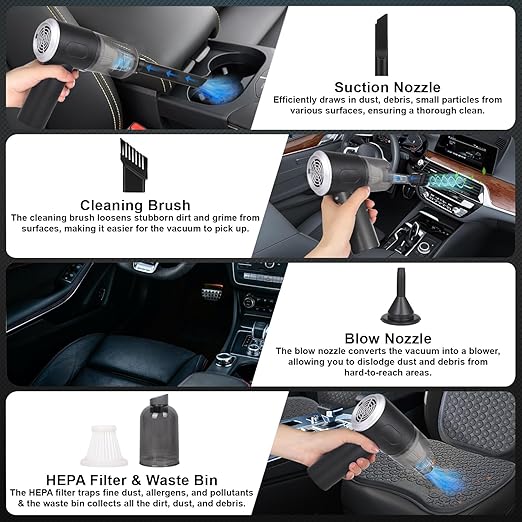 Portable Wireless Air Duster Vacuum Cleaner