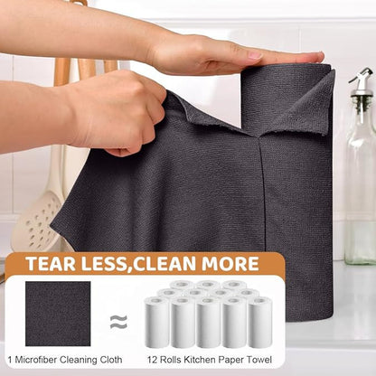 Microfiber cleaning cloth roll