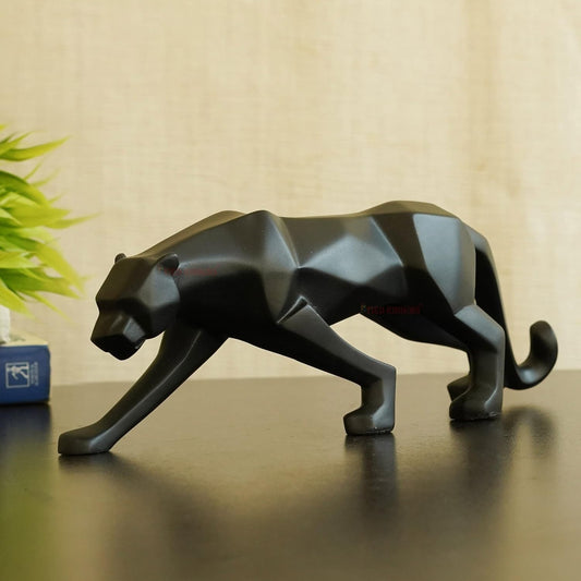 REGAL Black Geometrical Panther Statue