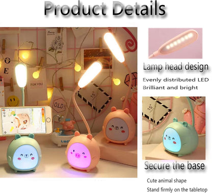 🐻 Cute Bear Lamp - Mint LED light with Adorable Face