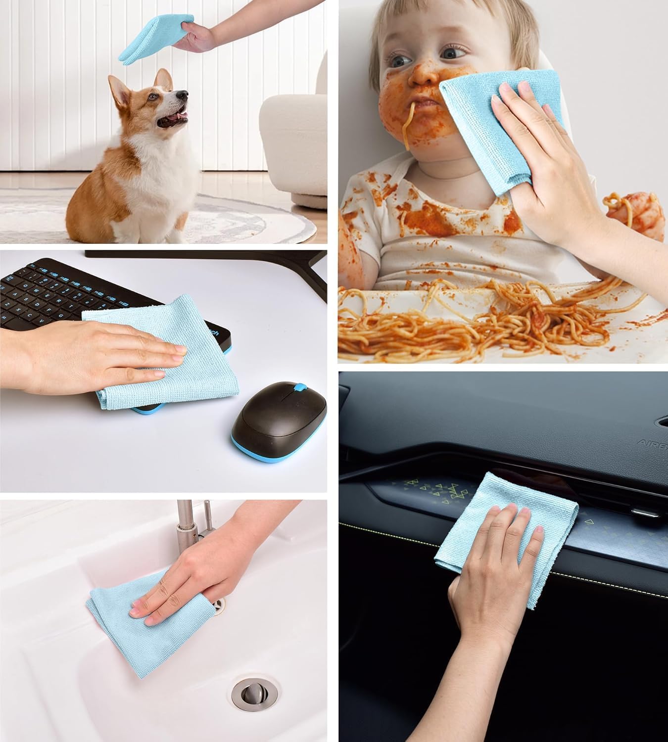 Microfiber cleaning cloth roll