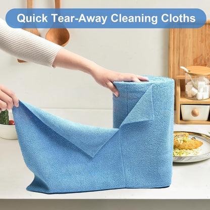 Microfiber cleaning cloth roll