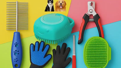 Pet Grooming Essentials Kit – 6-in-1 Professional Dog & Cat Care Set